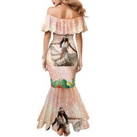Woman Polynesian Tattoos Mermaid Dress Tropical Flower - Peach Fuzz Color LT03 - Polynesian Pride