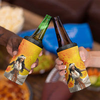 Woman Polynesian Tattoos 4 in 1 Can Cooler Tumbler Tropical Flower - Vibrant Hot Color LT03 - Polynesian Pride