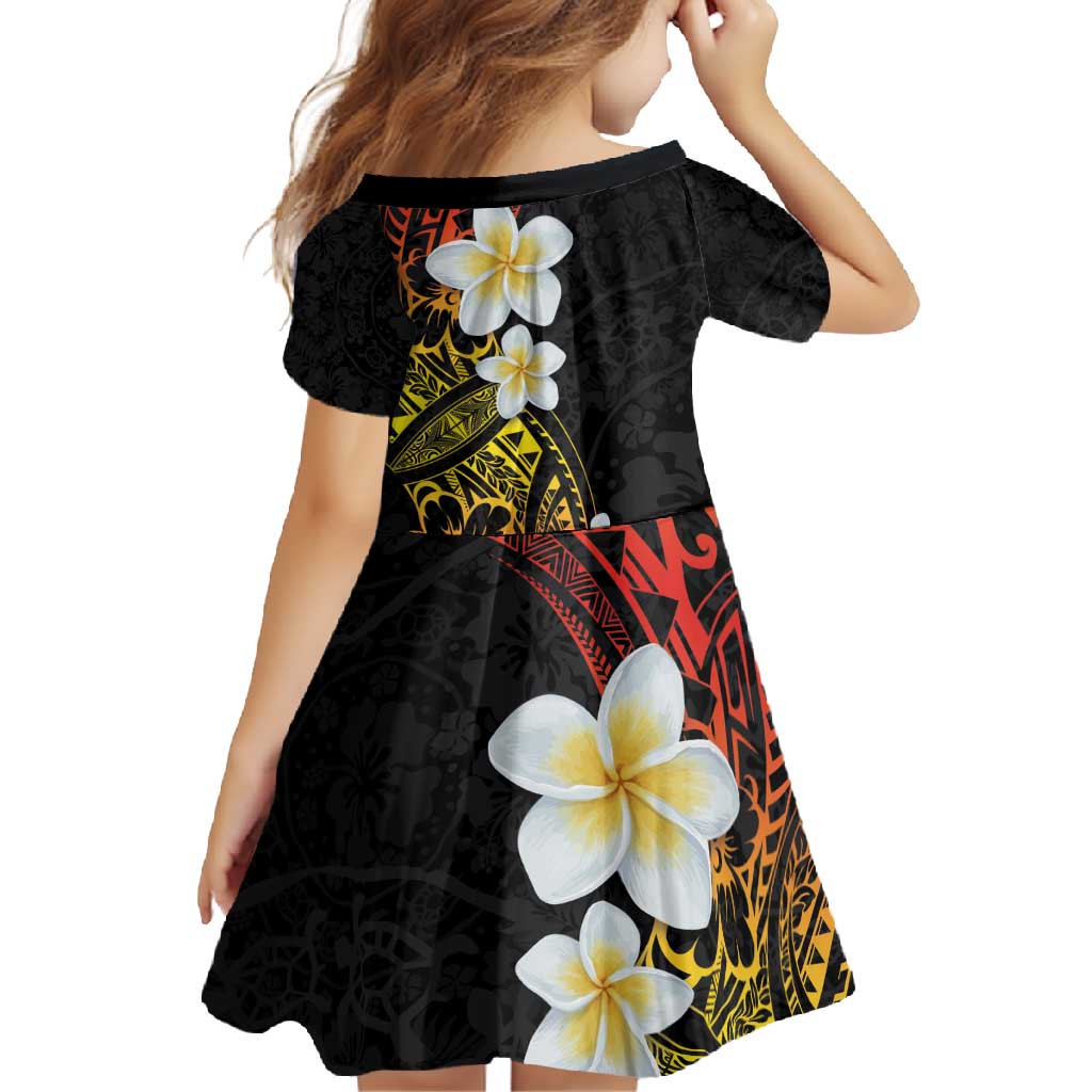 Plumeria Family Matching Summer Maxi Dress and Hawaiian Shirt Polynesian Tribal Frangipani Sunset LT03 - Polynesian Pride