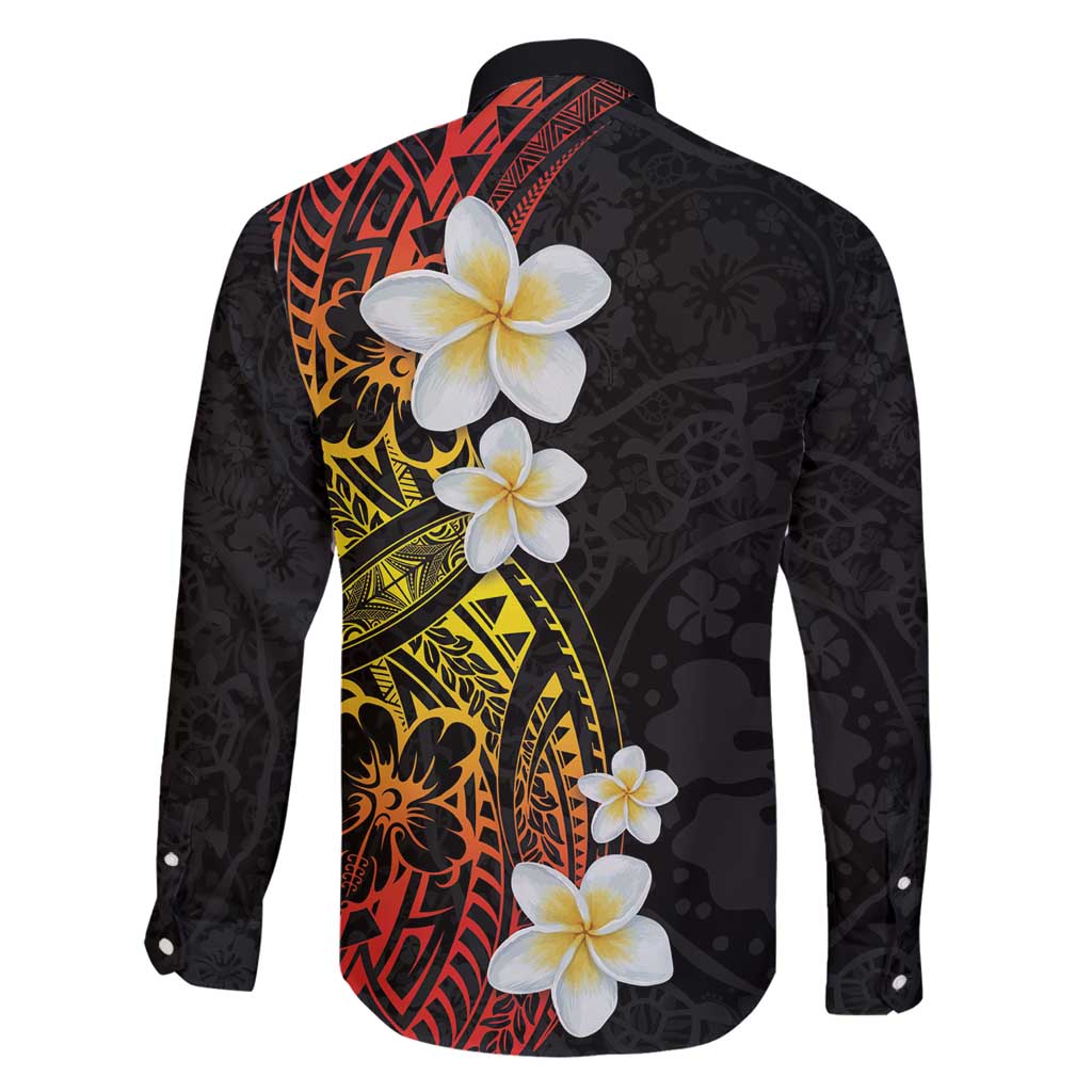Plumeria Family Matching Summer Maxi Dress and Hawaiian Shirt Polynesian Tribal Frangipani Sunset LT03 - Polynesian Pride