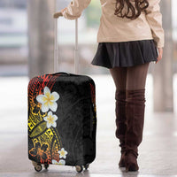 Plumeria Luggage Cover Polynesian Tribal Frangipani Sunset LT03 - Polynesian Pride