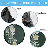 Plumeria Spare Tire Cover Polynesian Tribal Frangipani Green LT03 - Polynesian Pride