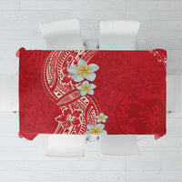 Plumeria Tablecloth Polynesian Tribal Frangipani Red