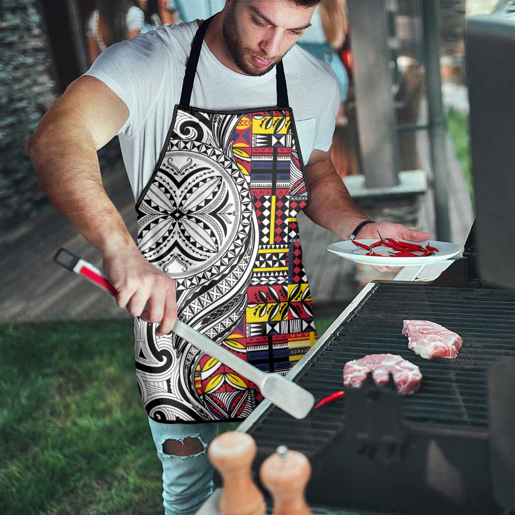 Niue Hiapo and Maori Decoration Tattoos Apron - Polynesian Pride