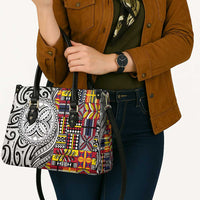 Niue Hiapo and Maori Decoration Tattoos Leather Bag - Polynesian Pride
