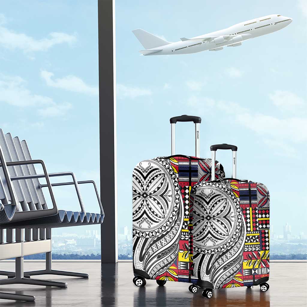 Niue Hiapo and Maori Decoration Tattoos Luggage Cover - Polynesian Pride
