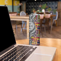 Niue Hiapo and Maori Decoration Tattoos Skinny Tumbler LT03 - Polynesian Pride