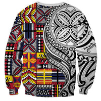 Niue Hiapo and Maori Decoration Tattoos Sweatshirt LT03 - Polynesian Pride
