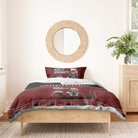 New Zealand Christmas Bedding Set Meri Kirihimete Aotearoa Warrior on Waka with Maori Art Tattoo LT03 - Polynesian Pride