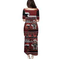New Zealand Christmas Family Matching Puletasi and Hawaiian Shirt Meri Kirihimete Aotearoa Warrior on Waka with Maori Art Tattoo LT03 - Polynesian Pride