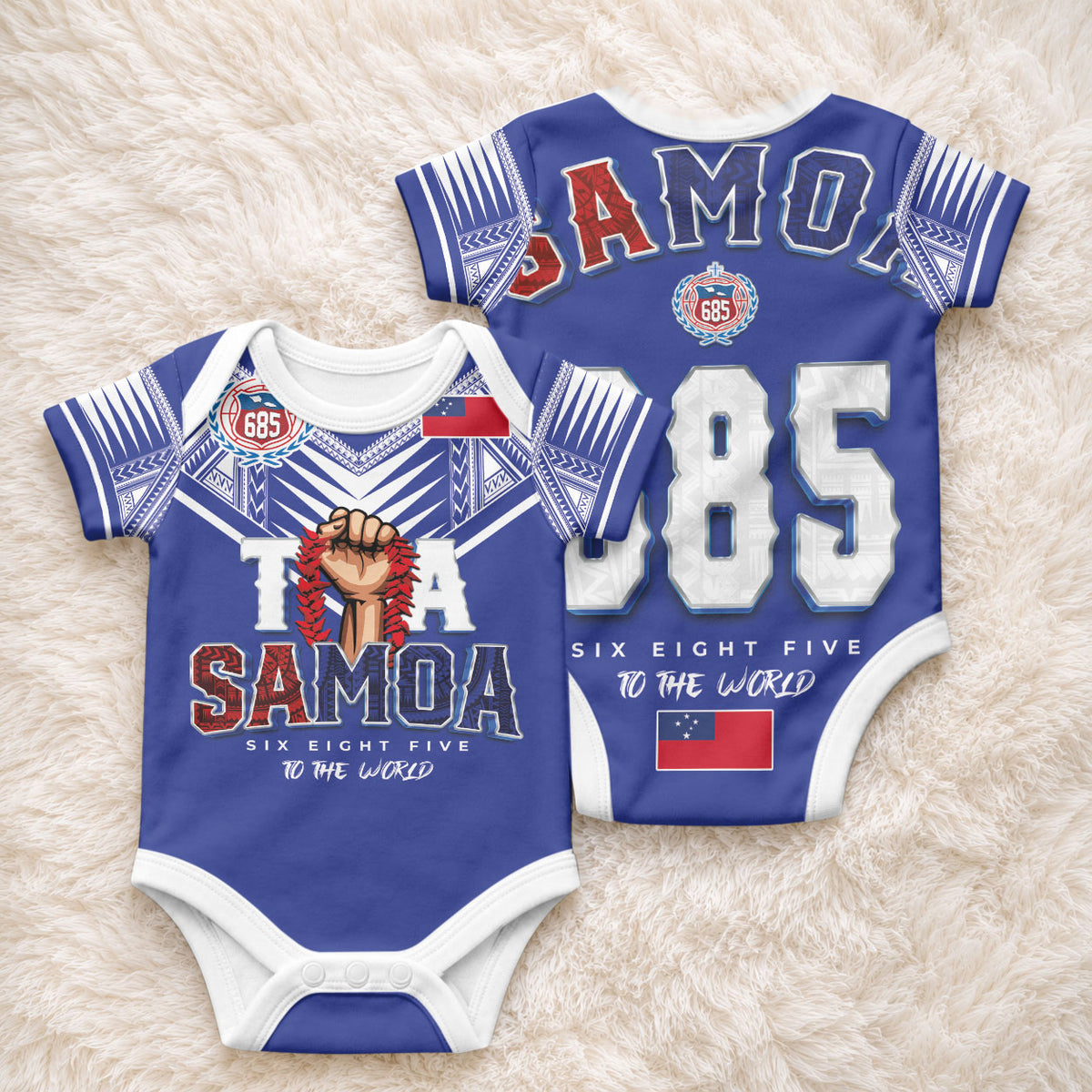 Toa Samoa Rugby Baby Onesie