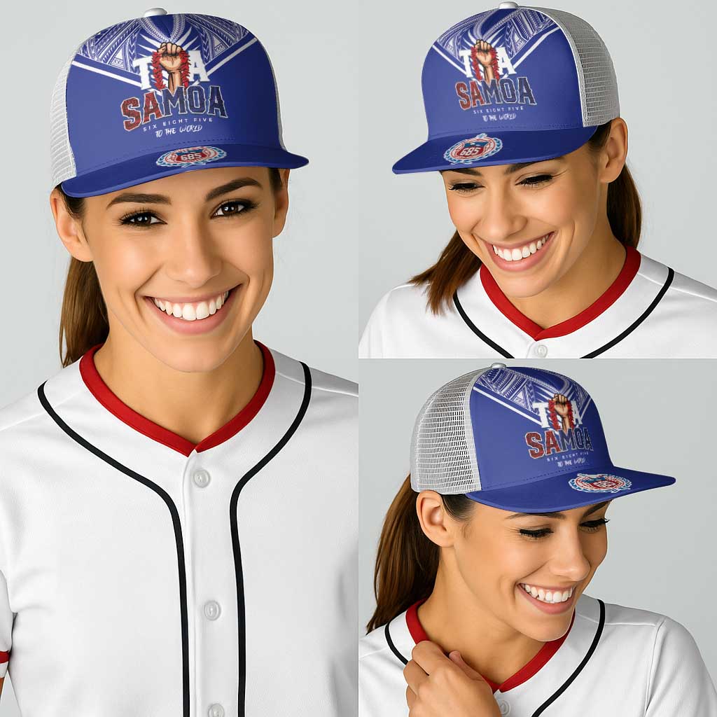 Toa Samoa Rugby Baseball Net Cap Six Eight Five to The World - Polynesian Pride