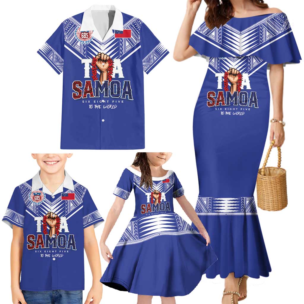 Toa Samoa Rugby Family Matching Mermaid Dress and Hawaiian Shirt Six Eight Five to The World LT03 - Polynesian Pride
