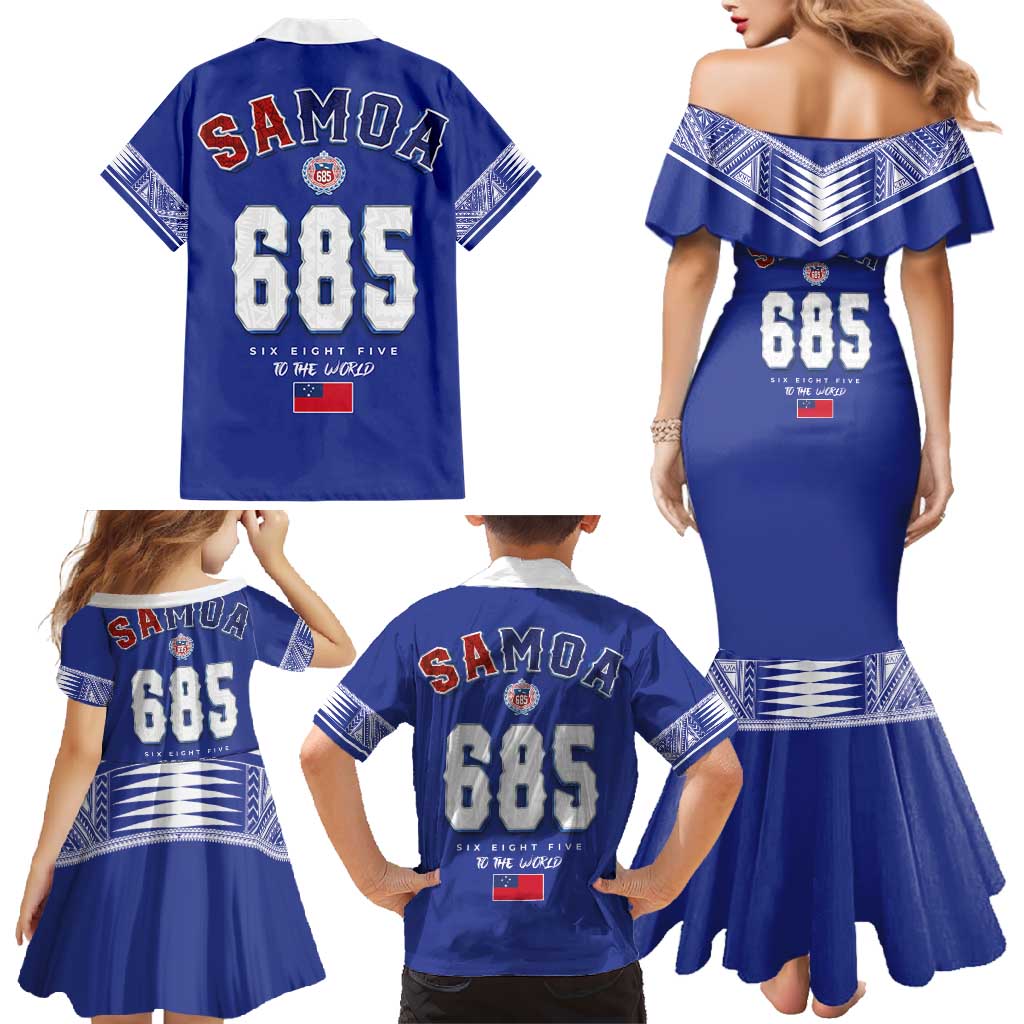 Toa Samoa Rugby Family Matching Mermaid Dress and Hawaiian Shirt Six Eight Five to The World LT03 - Polynesian Pride