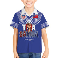 Toa Samoa Rugby Family Matching Short Sleeve Bodycon Dress and Hawaiian Shirt Six Eight Five to The World LT03 Son's Shirt Blue - Polynesian Pride