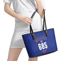 Toa Samoa Rugby Leather Tote Bag Six Eight Five to The World LT03 - Polynesian Pride