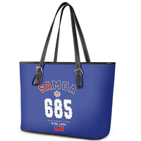 Toa Samoa Rugby Leather Tote Bag Six Eight Five to The World LT03 - Polynesian Pride