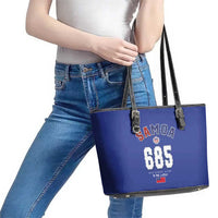 Toa Samoa Rugby Leather Tote Bag Six Eight Five to The World LT03 - Polynesian Pride