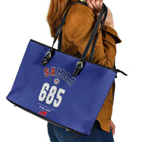Toa Samoa Rugby Leather Tote Bag Six Eight Five to The World LT03 - Polynesian Pride