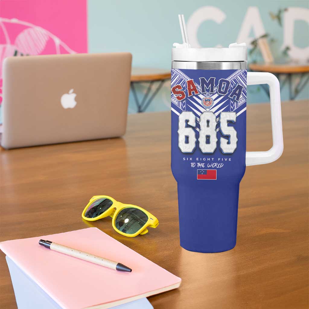 Toa Samoa Rugby Tumbler With Handle Six Eight Five to The World