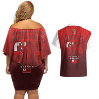 Mate Ma'a Tonga Rugby Couples Matching Off Shoulder Short Dress and Hawaiian Shirt Six Seven Six to The World LT03 - Polynesian Pride