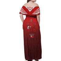 Mate Ma'a Tonga Rugby Family Matching Off Shoulder Maxi Dress and Hawaiian Shirt Six Seven Six to The World LT03 - Polynesian Pride