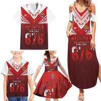 Mate Ma'a Tonga Rugby Family Matching Summer Maxi Dress and Hawaiian Shirt Six Seven Six to The World LT03 - Polynesian Pride