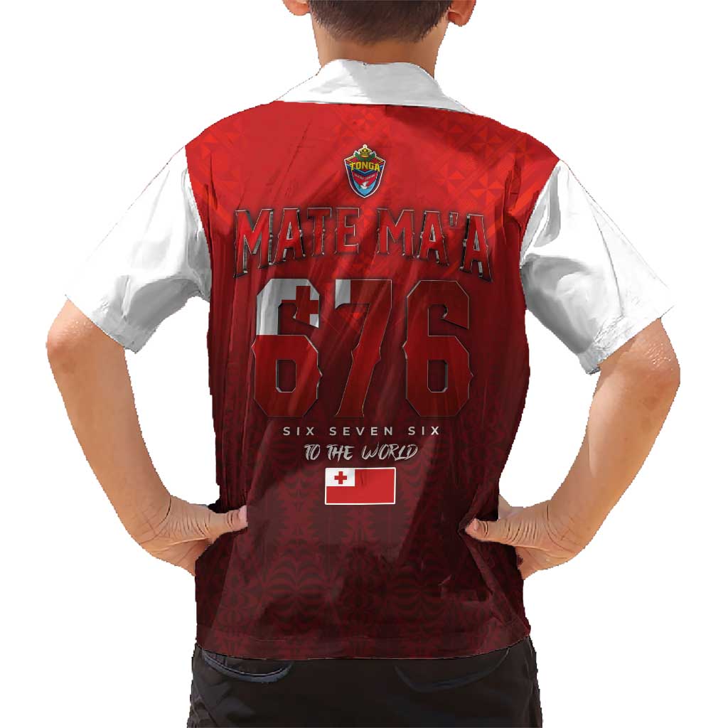 Mate Ma'a Tonga Rugby Kid Hawaiian Shirt Six Seven Six to The World LT03 - Polynesian Pride