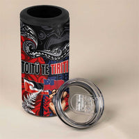 Aotearoa and Samoa Toitu Te Tiriti 4 in 1 Can Cooler Tumbler Honour the Treaty - Te Tiriti Is Us LT03 - Polynesian Pride