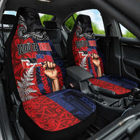 Aotearoa and Samoa Toitu Te Tiriti Car Seat Cover Honour the Treaty - Te Tiriti Is Us LT03 One Size Black - Polynesian Pride