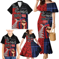 Aotearoa and Samoa Toitu Te Tiriti Family Matching Mermaid Dress and Hawaiian Shirt Honour the Treaty - Te Tiriti Is Us LT03 - Polynesian Pride