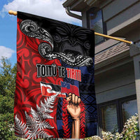 Aotearoa and Samoa Toitu Te Tiriti Garden Flag Honour the Treaty - Te Tiriti Is Us LT03 - Polynesian Pride