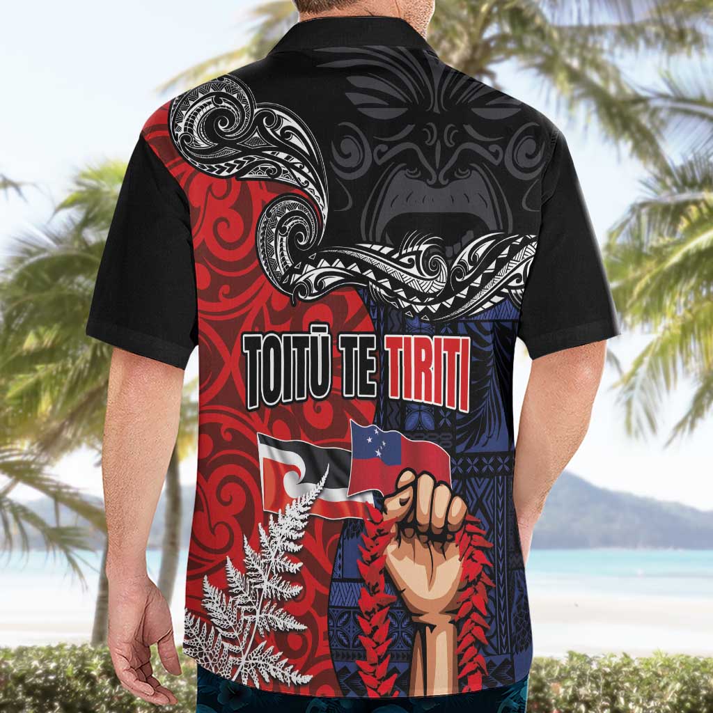 Aotearoa and Samoa Toitu Te Tiriti Hawaiian Shirt Honour the Treaty - Te Tiriti Is Us LT03 - Polynesian Pride
