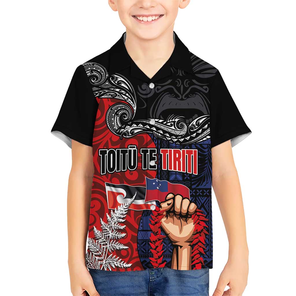 Aotearoa and Samoa Toitu Te Tiriti Hawaiian Shirt Honour the Treaty - Te Tiriti Is Us LT03 - Polynesian Pride