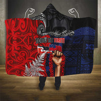 Aotearoa and Samoa Toitu Te Tiriti Hooded Blanket Honour the Treaty - Te Tiriti Is Us LT03 - Polynesian Pride