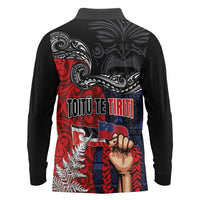 Aotearoa and Samoa Toitu Te Tiriti Long Sleeve Polo Shirt Honour the Treaty - Te Tiriti Is Us LT03 - Polynesian Pride