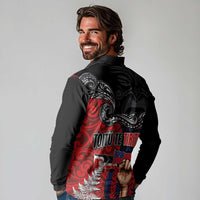 Aotearoa and Samoa Toitu Te Tiriti Long Sleeve Polo Shirt Honour the Treaty - Te Tiriti Is Us LT03 - Polynesian Pride