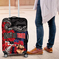 Aotearoa and Samoa Toitu Te Tiriti Luggage Cover Honour the Treaty - Te Tiriti Is Us LT03 Black - Polynesian Pride