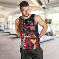 Aotearoa and Samoa Toitu Te Tiriti Men Tank Top Honour the Treaty - Te Tiriti Is Us LT03 Black - Polynesian Pride