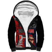 Aotearoa and Samoa Toitu Te Tiriti Sherpa Hoodie Honour the Treaty - Te Tiriti Is Us LT03 Unisex Black - Polynesian Pride