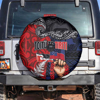 Aotearoa and Samoa Toitu Te Tiriti Spare Tire Cover Honour the Treaty - Te Tiriti Is Us LT03 Black - Polynesian Pride