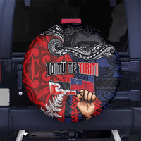 Aotearoa and Samoa Toitu Te Tiriti Spare Tire Cover Honour the Treaty - Te Tiriti Is Us LT03 - Polynesian Pride