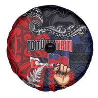 Aotearoa and Samoa Toitu Te Tiriti Spare Tire Cover Honour the Treaty - Te Tiriti Is Us LT03 - Polynesian Pride