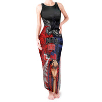 Aotearoa and Samoa Toitu Te Tiriti Tank Maxi Dress Honour the Treaty - Te Tiriti Is Us LT03 Women Black - Polynesian Pride