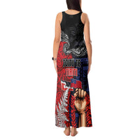 Aotearoa and Samoa Toitu Te Tiriti Tank Maxi Dress Honour the Treaty - Te Tiriti Is Us LT03 - Polynesian Pride