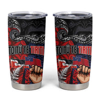 Aotearoa and Samoa Toitu Te Tiriti Tumbler Cup Honour the Treaty - Te Tiriti Is Us LT03 Black - Polynesian Pride