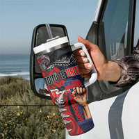 Aotearoa and Samoa Toitu Te Tiriti Tumbler With Handle Honour the Treaty - Te Tiriti Is Us LT03 - Polynesian Pride