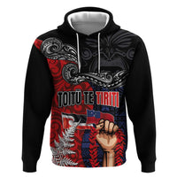 Aotearoa and Samoa Toitu Te Tiriti Zip Hoodie Honour the Treaty - Te Tiriti Is Us LT03 Pullover Hoodie Black - Polynesian Pride
