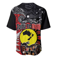 Aotearoa and Australia Toitu Te Tiriti Baseball Jersey Honour the Treaty - Te Tiriti Is Us LT03 - Polynesian Pride