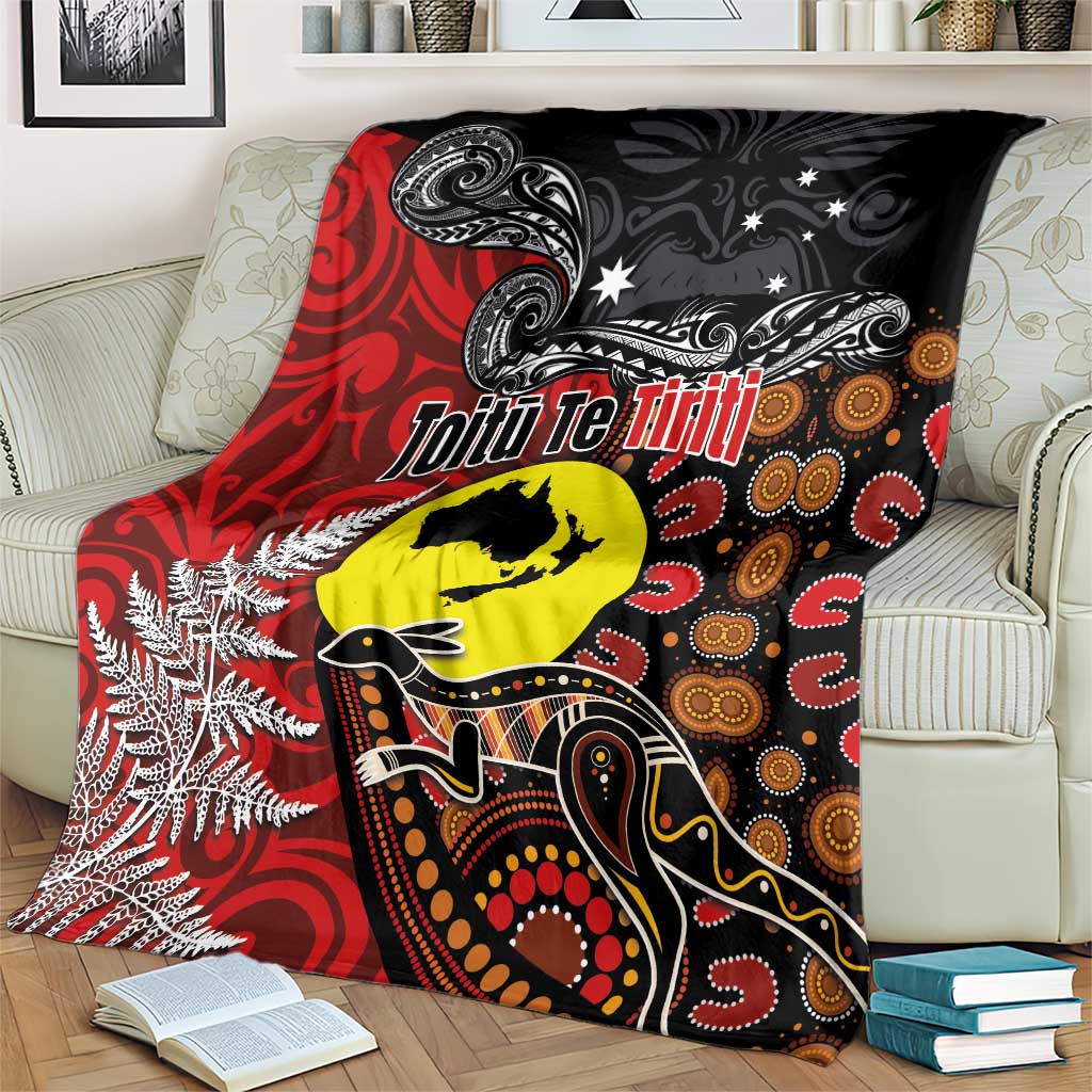 Aotearoa and Australia Toitu Te Tiriti Blanket Honour the Treaty - Te Tiriti Is Us LT03 - Polynesian Pride